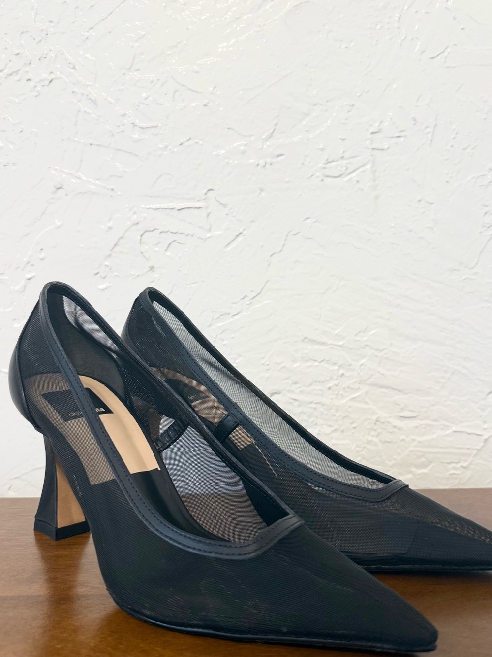 Dolce Vita Black Mesh Heels